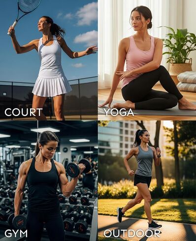 قمصان بدون أكمام للسيدات من sexy Basics مكونة من 12 قطعة من القطن - قمصان ذات ألوان مطاطية من الألياف اللدنة in Saudi Arabia