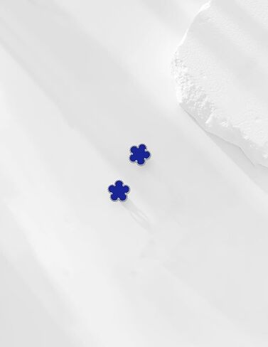 Gold Plated Stainless Steel Four Leaf Clover Stud Earrings for Women in Kuwait