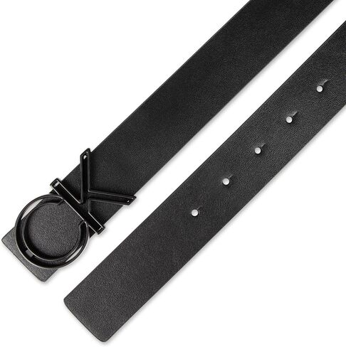 Calvin Klein Men's Casual CK Monogram Cut Out Buckle Belt in Saudi Arabia