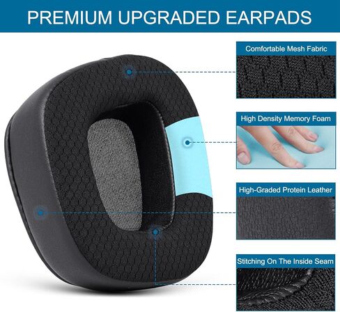 Gvoears Cooling -Gel Ear Pads Cushions Placing for Turtle Beach Stealth 600 Gen 2 USB/Max ، 600 Gen3 PC/PS/XB ، 500 XB Headset ، وسمات الأذن مع رغوة عزل الضوضاء - أسود in Kuwait