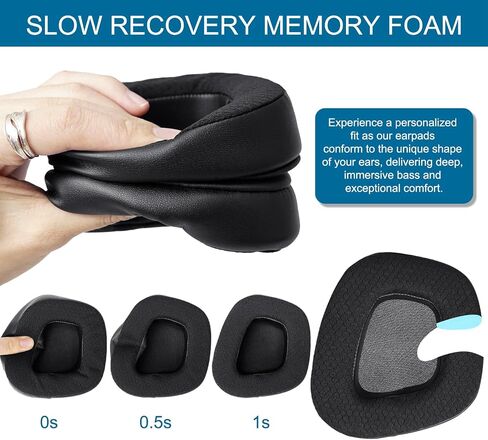 Gvoears Cooling -Gel Ear Pads Cushions Placing for Turtle Beach Stealth 600 Gen 2 USB/Max ، 600 Gen3 PC/PS/XB ، 500 XB Headset ، وسمات الأذن مع رغوة عزل الضوضاء - أسود in Kuwait