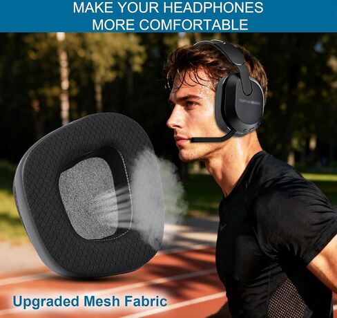 Gvoears Cooling -Gel Ear Pads Cushions Placing for Turtle Beach Stealth 600 Gen 2 USB/Max ، 600 Gen3 PC/PS/XB ، 500 XB Headset ، وسمات الأذن مع رغوة عزل الضوضاء - أسود in Kuwait
