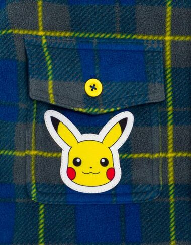 Pokémon Pikachu Plaid Flannel Hooded Shacket Little Kid to Big Kid Sizes (4-14-16) in Saudi Arabia