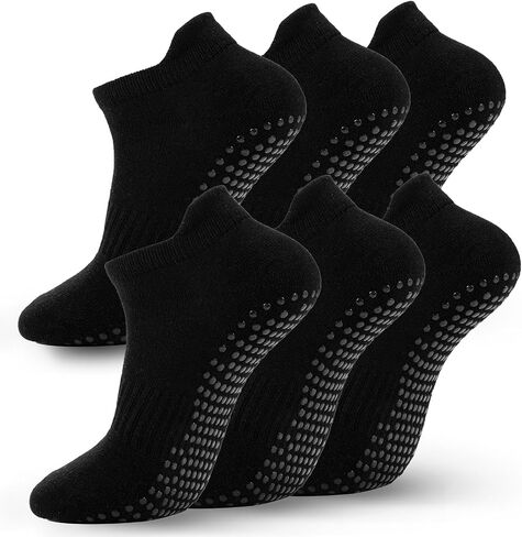 3 Pairs Cute Pilates Socks with Grips for Women Yoga Ruffle Socks Non Slip for Barre Hospital in Saudi Arabia
