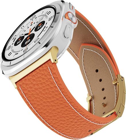 شريط جلدي مغناطيسي متوافق مع Samsung Galaxy Watch Bands Ultra 47 مم (2025/2024) ، حزام بديل للجلد مع مشبك مغناطيسي لمراقبة Galaxy Ultra للرجال النساء in Kuwait