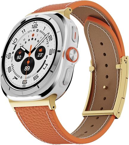 شريط جلدي مغناطيسي متوافق مع Samsung Galaxy Watch Bands Ultra 47 مم (2025/2024) ، حزام بديل للجلد مع مشبك مغناطيسي لمراقبة Galaxy Ultra للرجال النساء in Kuwait