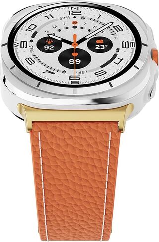شريط جلدي مغناطيسي متوافق مع Samsung Galaxy Watch Bands Ultra 47 مم (2025/2024) ، حزام بديل للجلد مع مشبك مغناطيسي لمراقبة Galaxy Ultra للرجال النساء in Kuwait