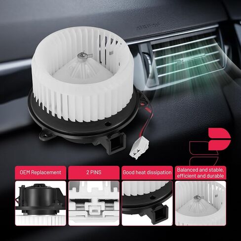 BDFHYK AC Heater Blower Motor Fan 700075 Compatible with Regal Camaro Cavalier Lumina Monte Carlo Cutlass Supreme Firebird Grand Prix,HVAC Blower Motor Assembly BM00143C 19153679 52498951 52498952 in Saudi Arabia