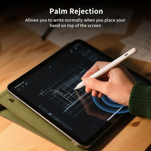 Pens Pen for iPad ، متوافق مع Apple iPad 2018-2025 ، القلم الرصاص P6th-10th Generation-2x Charge Fast Convers in Kuwait