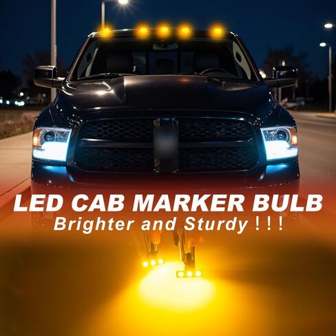 5 قطع LED لمبات إضاءة سقف الكابينة لـ 1994-2008 Dod'ge Ram 1500 1994-2018 Ram 2500 3500 4500 5500/Sprinter 3500 2014+ ProMaster Front Top Clearance LED لمبات OEM بدائل فائقة السطوع in Saudi Arabia