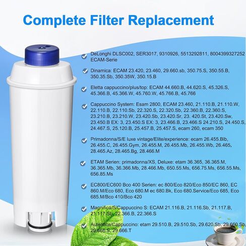 Water Filter Cartridge Replacement for Espresso Coffee Machines - Compatible with ECAM, ETAM, ESAM, Dinamica, Eletta Series - Improves Taste & Protects Your Machine, 6-Pack for Home Use in Saudi Arabia