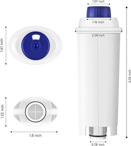 Water Filter Cartridge Replacement for Espresso Coffee Machines - Compatible with ECAM, ETAM, ESAM, Dinamica, Eletta Series - Improves Taste & Protects Your Machine, 6-Pack for Home Use in Saudi Arabia