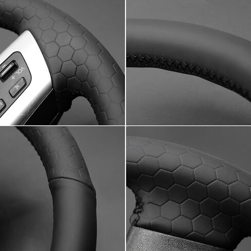 MEWANT Steering Wheel Wrap for Mazda MX-5 Miata 2006-2015 RX-8 2009-2011 CX-7 2007-2009 DIY Hand Sewing Black Artificial Leather in Saudi Arabia