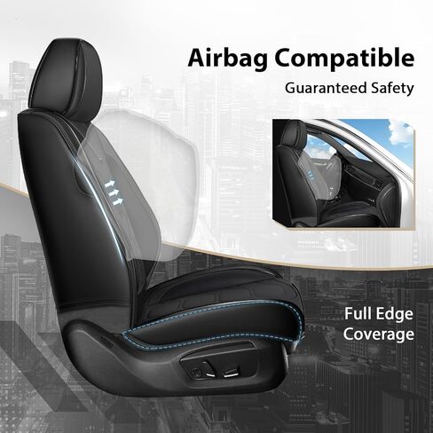 Car Seat Covers Full Set for Chrysler 300 2005-2023,Durable Waterproof Luxury Universal,Easy to Install Napa Leather Cover Set for Cars,Front Seats,Black Red in Saudi Arabia