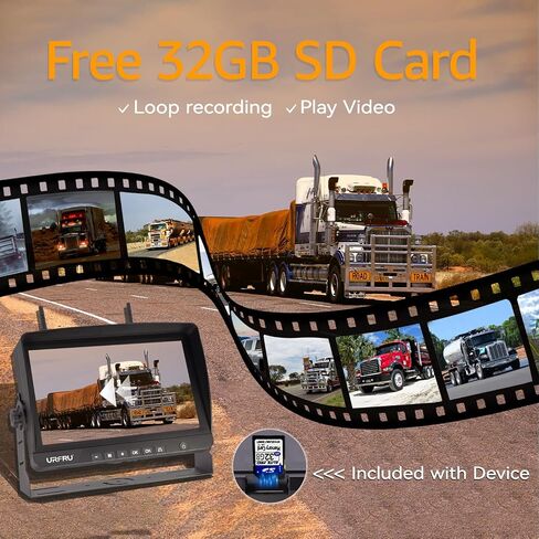 نظام كاميرا احتياطي شمسي لاسلكي مغناطيسي للشاحنات مع شاشة 7 بوصات HD1080p ، الرؤية الليلية ، IP69 مقاومة للماء ، سهلة التثبيت لسيارة مقطورة RV شبه المشتركة in Kuwait