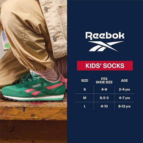 Reebok Girls' Cushioned Comfort Athletic Performance No-Show Ankle Low Cut Socks (6 Pack) in Saudi Arabia