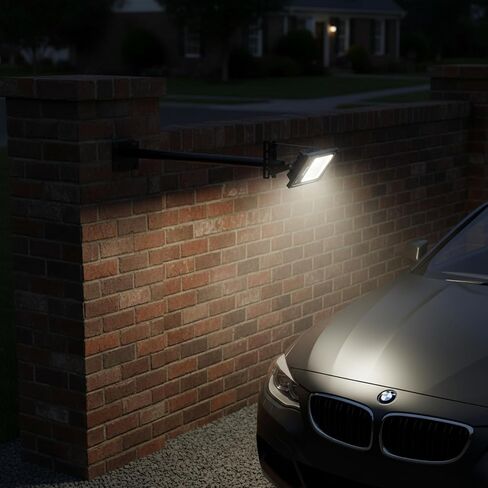 Heavy-Duty Steel Wall Mount Bracket for Security Lights & Signs, Black, 19.75 x 5.78 x 1.25 Inch, Wall Brackets for LED Floodlights & Cameras, Easy Install - Conceal Wiring, Indoor/Outdoor Use in Kuwait