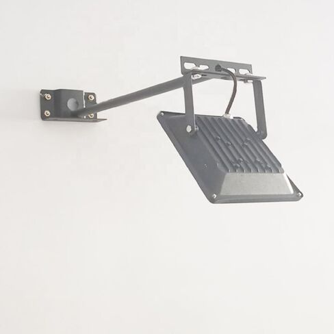 Heavy-Duty Steel Wall Mount Bracket for Security Lights & Signs, Black, 19.75 x 5.78 x 1.25 Inch, Wall Brackets for LED Floodlights & Cameras, Easy Install - Conceal Wiring, Indoor/Outdoor Use in Kuwait