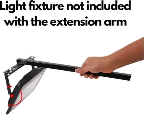 Heavy-Duty Steel Wall Mount Bracket for Security Lights & Signs, Black, 19.75 x 5.78 x 1.25 Inch, Wall Brackets for LED Floodlights & Cameras, Easy Install - Conceal Wiring, Indoor/Outdoor Use in Kuwait