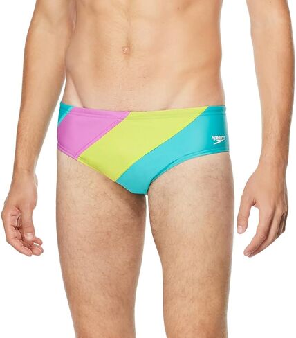 Speedo Men's Standard Swimsuit Brief Endurance+ The One, Rainbow Wave, 28 in Kuwait