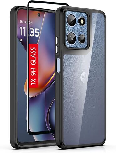 بالنسبة إلى Motorola Moto G-Play-2024 CASE: غطاء هاتف مقاوم للصدمات العسكري مع واقي شاشة زجاجي مقسى ، مصدات مضادة للخلع والمقوّد-CLASS CLEAR in Saudi Arabia
