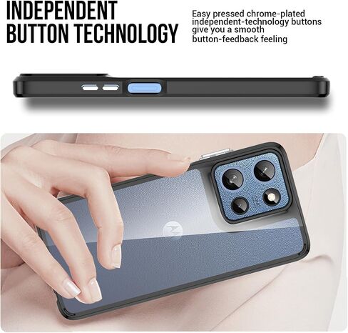 بالنسبة إلى Motorola Moto G-Play-2024 CASE: غطاء هاتف مقاوم للصدمات العسكري مع واقي شاشة زجاجي مقسى ، مصدات مضادة للخلع والمقوّد-CLASS CLEAR in Saudi Arabia