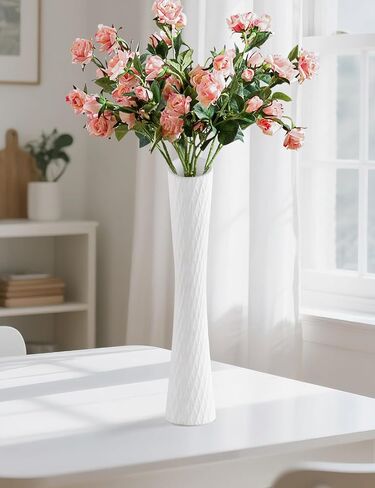 Paper Bag Vase, Unique Crinkle White Ceramic Flower Vase for Aesthetic Home Décor, Wedding, Dinner Table, Party & Christmas Decoration in Saudi Arabia