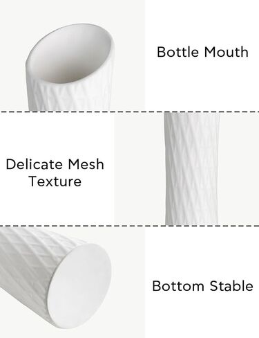 Paper Bag Vase, Unique Crinkle White Ceramic Flower Vase for Aesthetic Home Décor, Wedding, Dinner Table, Party & Christmas Decoration in Saudi Arabia