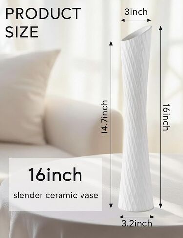 Paper Bag Vase, Unique Crinkle White Ceramic Flower Vase for Aesthetic Home Décor, Wedding, Dinner Table, Party & Christmas Decoration in Saudi Arabia