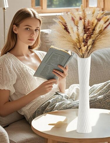 Paper Bag Vase, Unique Crinkle White Ceramic Flower Vase for Aesthetic Home Décor, Wedding, Dinner Table, Party & Christmas Decoration in Saudi Arabia