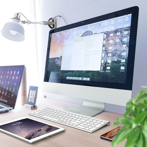 لوحة مفاتيح ICLEVER BK10 Bluetooth ، لوحة مفاتيح قابلة للإعادة الشحن اللاسلكية مع عمر بطارية طويل ، متوافق مع iOS ، Android ، Windows ، Mac for iPad ، الكمبيوتر اللوحي ، الكمبيوتر المحمول ، الكمبيوتر ، الهاتف in Saudi Arabia
