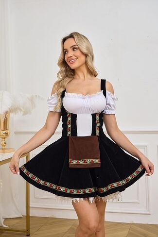 فستان Oktoberfest التنكري للنساء، فستان Dirndl للزي البافاري الألماني التقليدي، مهرجان الهالوين in Saudi Arabia