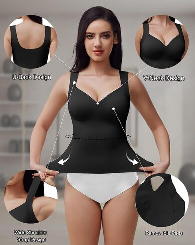 Women's Strapless Top Black Tanktop Women Flat Tummy Shapewear Strapless Tank Tops for Women Ribbed Tube Top Black S in Saudi Arabia