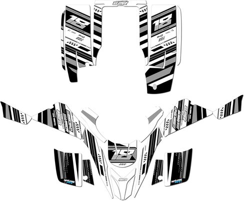 Graphics Kit for Yamaha BLASTER YFS200 (2003-2006) Warrior Series Blue 16 Mil - ATV UTV Custom Racing Graphics Stickers Decals Kit, no-plastics in Saudi Arabia