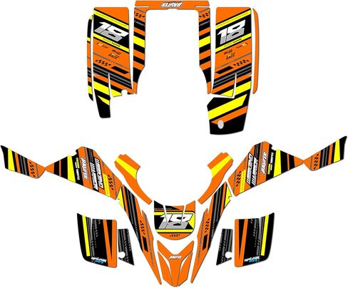 Graphics Kit for Yamaha BLASTER YFS200 (2003-2006) Warrior Series Blue 16 Mil - ATV UTV Custom Racing Graphics Stickers Decals Kit, no-plastics in Saudi Arabia