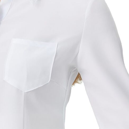 Women's Classic Button Down Shirt with Pockets, Long Sleeve Collared Blouse in Saudi Arabia