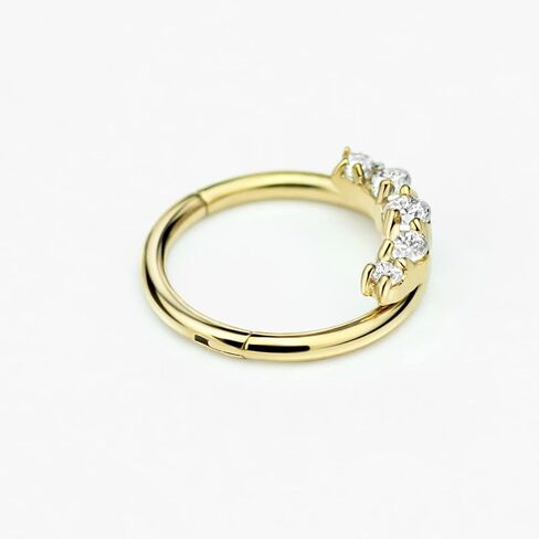 FANSING 316L Surgical Steel Beaded Zircon Piercing Rings for Septum Daith in Saudi Arabia