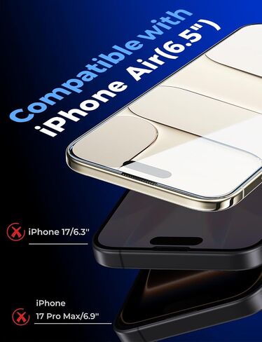 Magic John 2 Pack for iPhone 17 Pro 6.3 بوصة واقي شاشة زجاجي مقسى ، تلقائي للتشويش ، خالية من الفقاعات ، HD واضحة وسهلة التثبيت in Kuwait