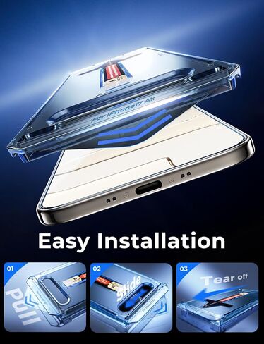 Magic John 2 Pack for iPhone 17 Pro 6.3 بوصة واقي شاشة زجاجي مقسى ، تلقائي للتشويش ، خالية من الفقاعات ، HD واضحة وسهلة التثبيت in Kuwait