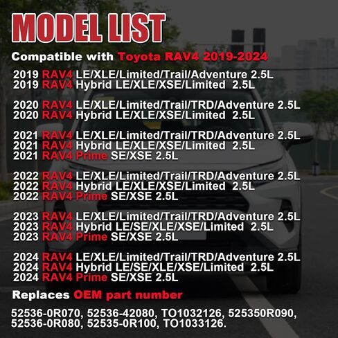 المصد الأمامي دعم قوس التجنيب لتويوتا RAV4 2006-2012، يستبدل 52535-0R010، 52536-0R010 in Kuwait
