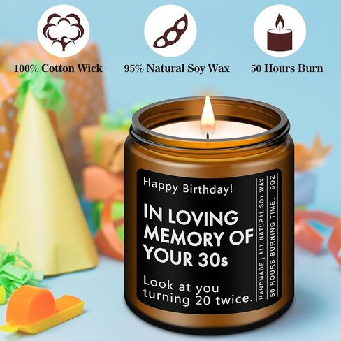 هدايا عيد الميلاد الخمسين لها، هدايا عيد ميلاد عمرها 50 عامًا - هدايا مضحكة وفريدة من نوعها للرجال والنساء المولودين في عام 1975، شمعة معطرة باللافندر، 7 أونصة in Kuwait