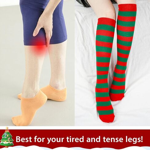 Junely Compression Socks for Women Knee High for Support Nurses Pregnancy Sports Travel Flight Running in Kuwait