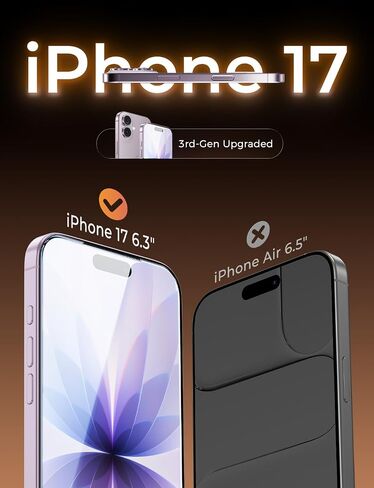 Magic John 3rd Gen تم ترقيته إلى واقي شاشة الهواء iPhone 6.5 بوصة ، HD Clear ، Film مقسّنات عازلة ، وعلم غبار تلقائي ، خالي in Kuwait