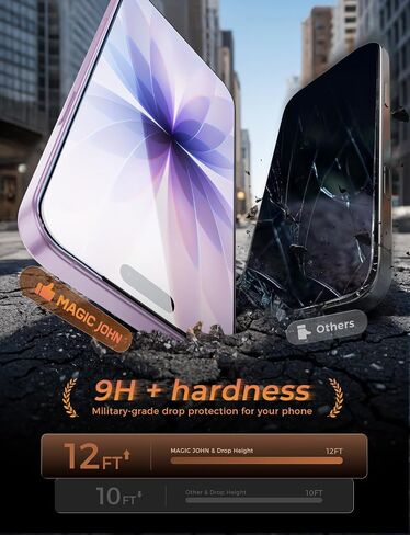 Magic John 3rd Gen تم ترقيته إلى واقي شاشة الهواء iPhone 6.5 بوصة ، HD Clear ، Film مقسّنات عازلة ، وعلم غبار تلقائي ، خالي in Kuwait
