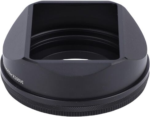 Dpofirs Square Metal Lens Hood, Aviation Grade Aluminum Alloy Magnetic Camera Lens Shade for Fuji X100VI XE5, with Matte Finish Interior for Blocking Light (Silver) in Saudi Arabia