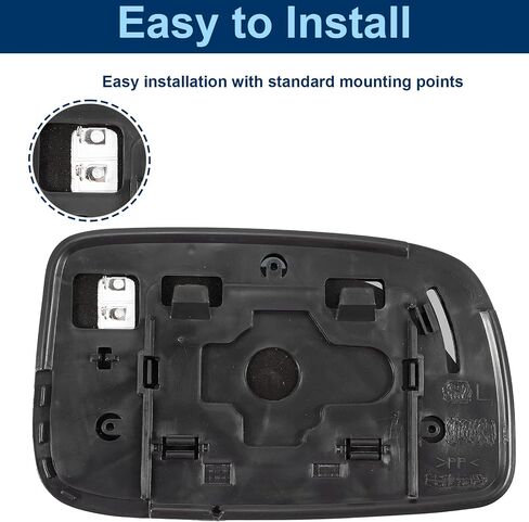 زجاج مرآة ساخن من جانب الركاب متوافق مع 2004 2005 2006 2007 2008 2009 Toyota Prius، مرآة الجانب الأيمن مع لوحة دعم، استبدال رقم الجزء 87910-47101، عبوة واحدة in Kuwait