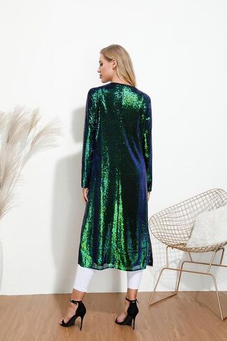 KANCY KOLE Women Sequin Cardigan Long Sleeve Open Front Jacket Blazers for Holiday Christmas in Saudi Arabia