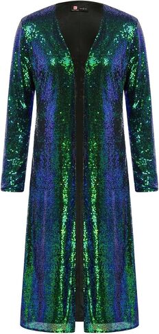 KANCY KOLE Women Sequin Cardigan Long Sleeve Open Front Jacket Blazers for Holiday Christmas in Saudi Arabia