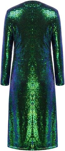 KANCY KOLE Women Sequin Cardigan Long Sleeve Open Front Jacket Blazers for Holiday Christmas in Saudi Arabia