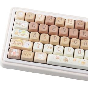 Tsungup Cute Green Keycaps ، 130 Keys MOA Profile PBT-forest-forest keycaps ، dye sub caps keyboard keycap set for mx switches mechanical in Kuwait